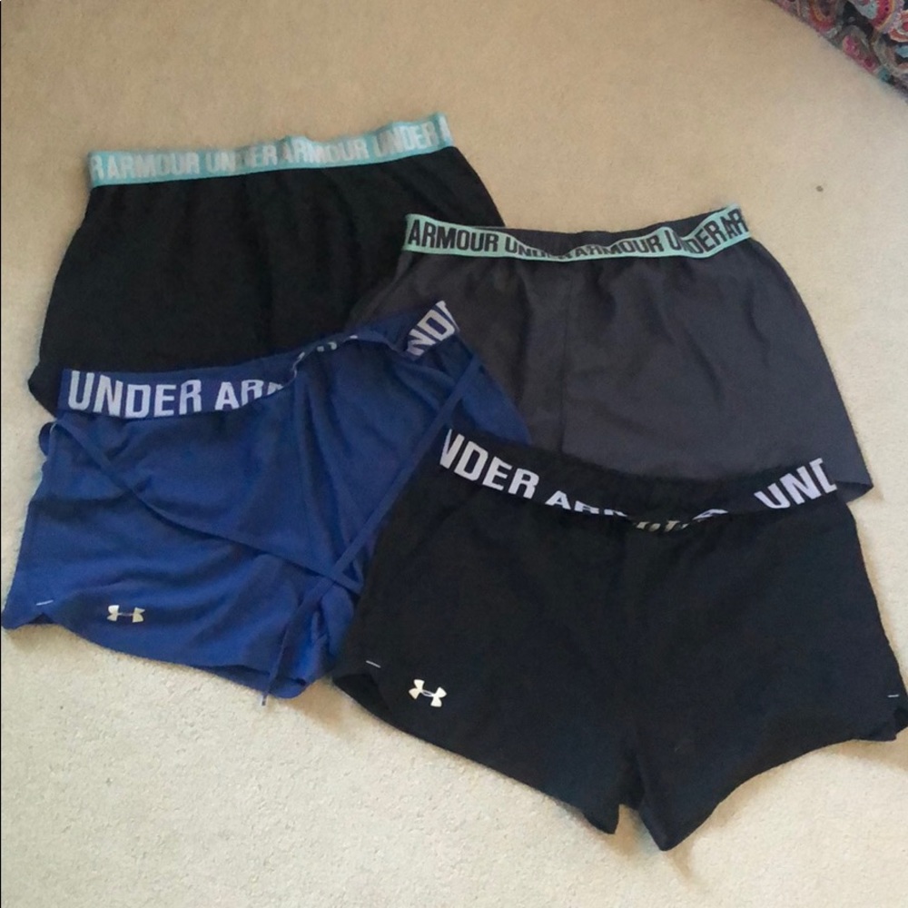 4 pairs of Under Armour Play Up Shorts